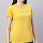 Suakany Women's  Lounge Wear  Seprate Top  - Yellow , Looper Lycra, Regular Fit, Ideal For Women's, Lounge Wear, Half Sleeve, Round Neck