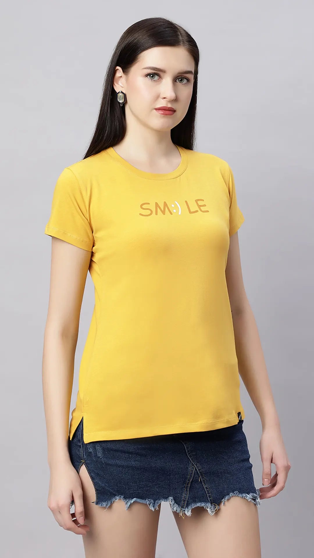 Suakany Women's  Lounge Wear  Seprate Top  - Yellow , Looper Lycra, Regular Fit, Ideal For Women's, Lounge Wear, Half Sleeve, Round Neck