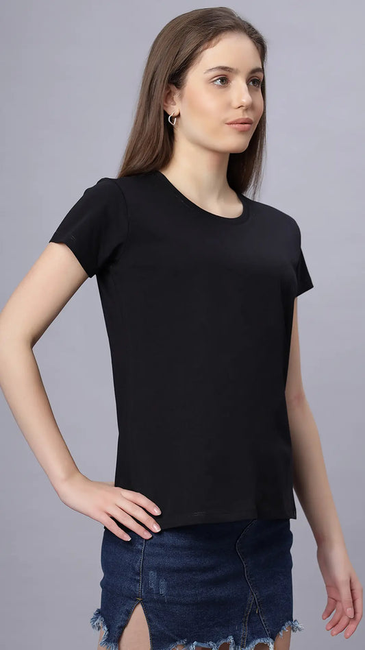 Sukanya Women's  Lounge Wear  Seprate Top  - Black, Sinker Fabric, Regular Fit, Ideal For Women's, Lounge Wear, Half Sleeve, Round Neck