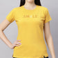 Suakany Women's  Lounge Wear  Seprate Top  - Yellow , Looper Lycra, Regular Fit, Ideal For Women's, Lounge Wear, Half Sleeve, Round Neck