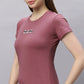 Suakany Women's  Lounge Wear  Seprate Top  - Mauve , Looper Lycra, Regular Fit, Ideal For Women's, Lounge Wear, Half Sleeve, Round Neck