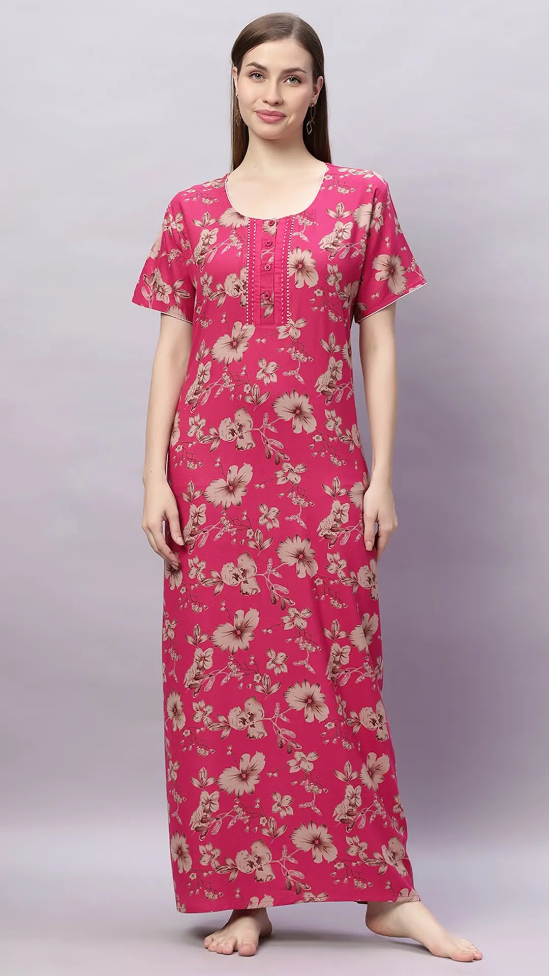 Sukanya Floral Printed Maxi Gown | Women's Stylish Lounge Wear