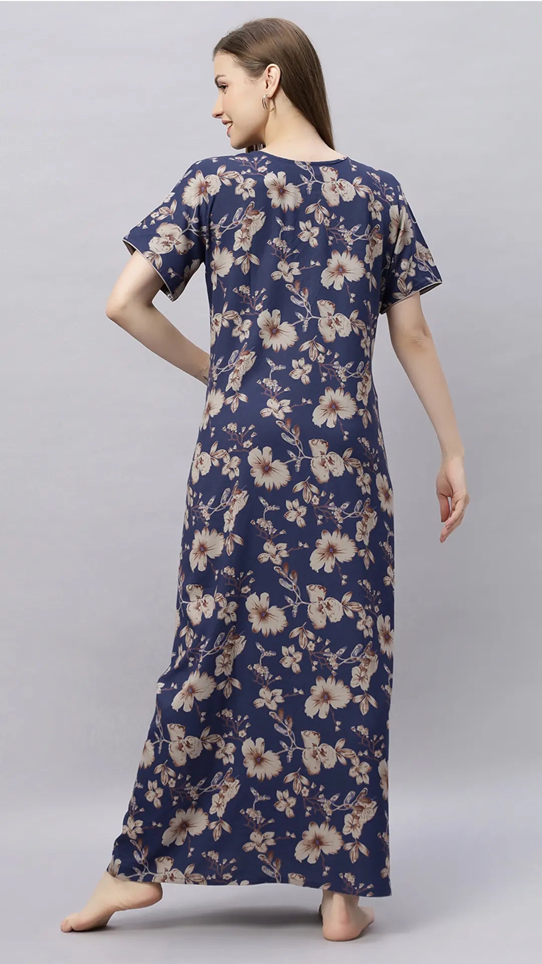 Sukanya Floral Printed Maxi Gown | Women's Stylish Lounge Wear