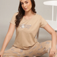 Sukanya  Women's Printed Sinker Nightsuit Set | Regular Fit Loungewear | Ideal for Women | Lounge Wear Nightdress Pyjama Set Sleepwear | Skin Printed Half Sleeves Round Neck