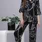 Sukanya Comfortable Women's Cotton Blend Half Sleeves Night Suit, Black, Soft and Elegant Print Sleepwear