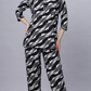 Sukanya Comfortable Women's Cotton Blend Half Sleeves Night Suit - Black & Navy Blue, Soft and Elegant Print Sleepwear