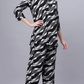 Sukanya Comfortable Women's Cotton Blend Half Sleeves Night Suit - Black & Navy Blue, Soft and Elegant Print Sleepwear