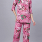 Sukanya Comfortable Women's Cotton Blend Half Sleeves Night Suit, Pink, Soft and Elegant Print Sleepwear