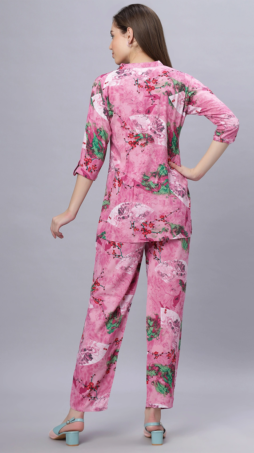 Sukanya Comfortable Women's Cotton Blend Half Sleeves Night Suit, Pink, Soft and Elegant Print Sleepwear